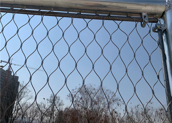 Stainless Steel Ferrule Knotted Aviary Wire Netting In Animals Cage