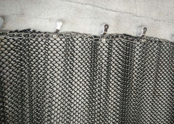 1.8 mm Wire Diameter 2.0 mm Wire Diameter 4x4 mm Hole Size Aluminum Metal Coil Drapery Chain Mesh Curtain