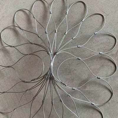SUS316 Cable Wire Rope Safety Net Drop Preventing Net Used For Fluorescent Lamp