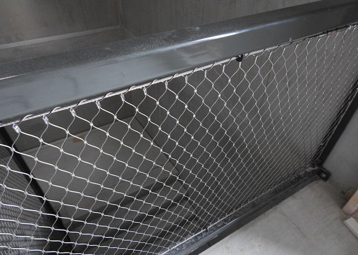 Tensile Knitted Stainless Steel Wire Rope Mesh with 60 Degree Mesh Angle for Horizontal or Vertical Orientation