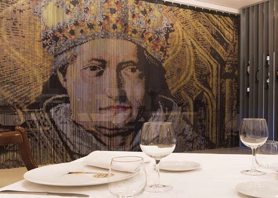 Tenda a catena in alluminio da 2 mm in argento, oro, rosso, nero