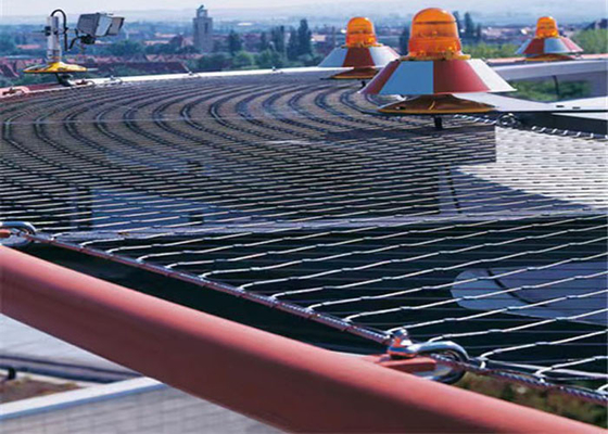 Reticolato del cavo di acciaio inossidabile di flessibilità per il foro architettonico della corda 80*80 millimetri di millimetro dell'aeroporto 3,0