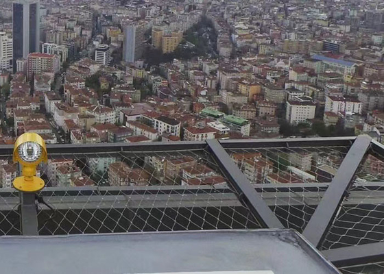 Reticolato flessibile del pendio della corda di acciaio inossidabile di Inox per 3,0 il foro architettonico della corda 80*80 millimetri di millimetro