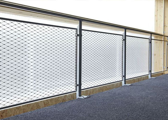 corda annodata piena Mesh Flexible di acciaio inossidabile della balaustra di 25*25mm