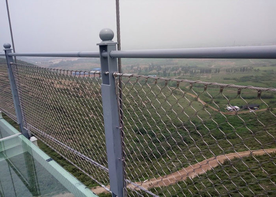 Recinto di Mesh For Balustrade Or Railing della corda d'acciaio del diametro 2.5mm