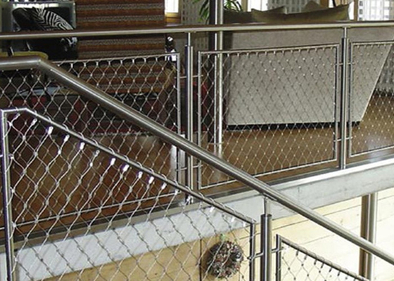 Rete metallica architettonica delle scala 2.0mm, reticolato d'acciaio del cavo