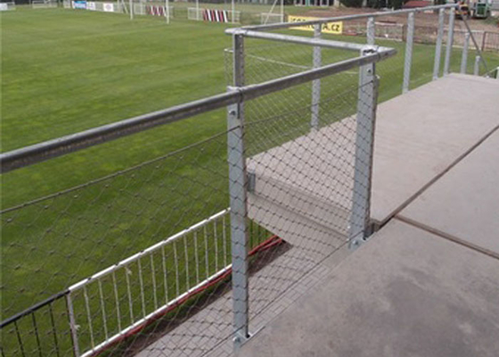 Foro flessibile del recinto 80x80 millimetro del giardino di sicurezza del cavo metallico di acciaio inossidabile