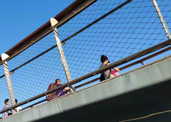 2,0 reticolato flessibile di sicurezza del cavo 60x60 millimetro ss 304 di millimetro per il ponte