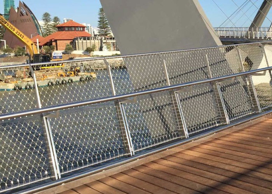 Reticolato di sicurezza di protezione di caduta di acciaio inossidabile per il foro di millimetro 60x60 millimetro del ponte 3,0