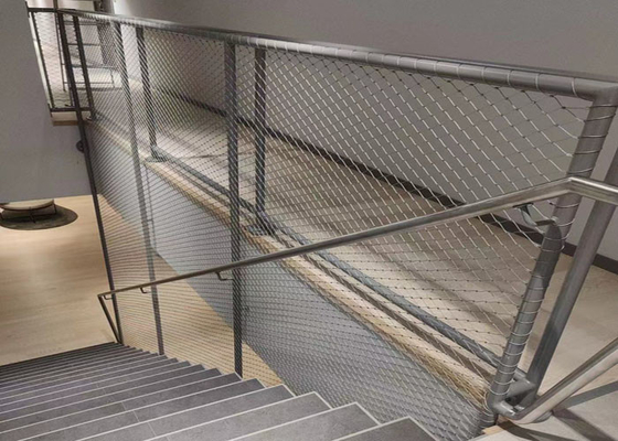 Corda flessibile Mesh For Balustrade SS304 della scala di acciaio inossidabile 2,0 millimetri di cavo