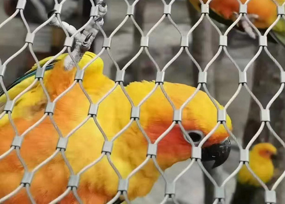 Uccelliera flessibile Mesh For Bird Netting di acciaio inossidabile 2,0 foro del cavo 50x50 millimetri di millimetro
