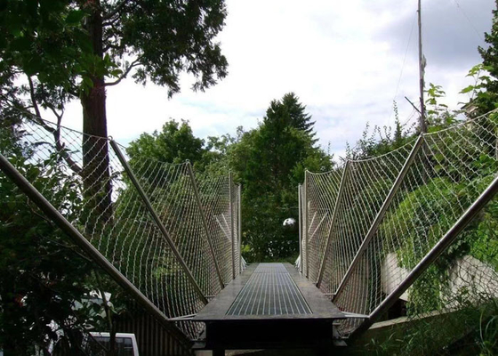 304 316 Rete di sicurezza in acciaio inossidabile a ponte sospeso con maglia in corda 2,5 mm