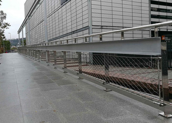 Recinto flessibile Mesh For Balustrade Ss 304 del cavo di isolamento della strada principale