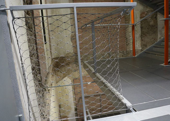Reticolato su misura di sicurezza con la maglia del cavo del puntale degli ss 316 2,0 millimetri di cavo