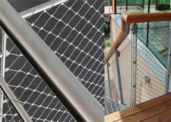 cavo flessibile Mesh Netting For Stairs di acciaio inossidabile di 0.5m-30m inossidabile