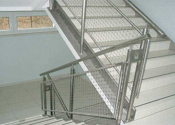 Cavo di corda di acciaio inossidabile di Sus316 2.5Mm Mesh For Stairs Flexibility
