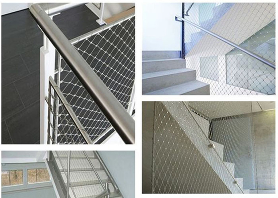 Scala del cavo di Inox di prevenzione 316 di caduta che cattura con la rete la corda flessibile Mesh Ferruled degli ss