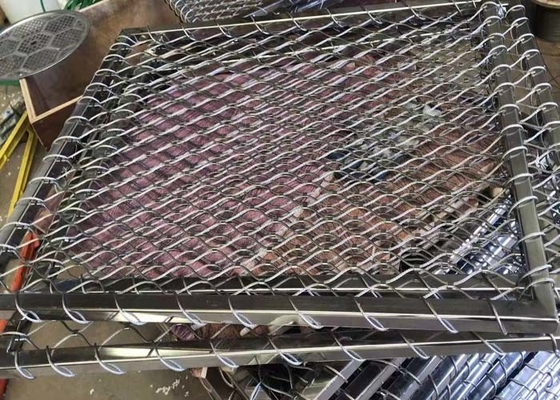 Cavo metallico flessibile Mesh For Balustrade Or Railing di acciaio inossidabile