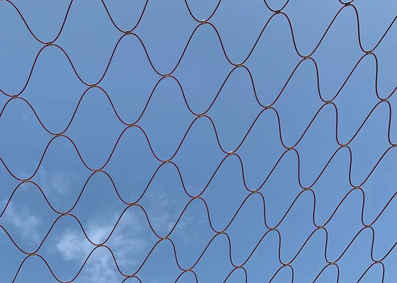 PVC antiruggine della maglia del cavo metallico del cavo dell'acciaio inossidabile 304 rivestito per architettonico