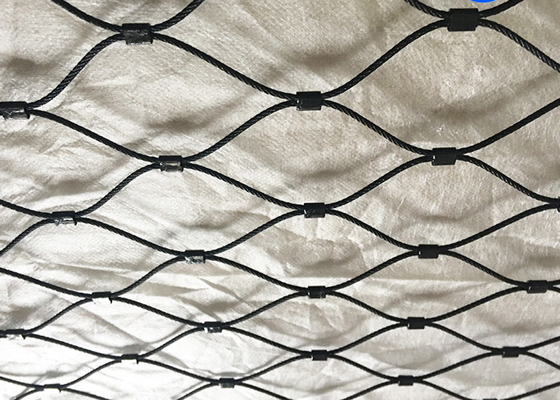 25x25mm filo di ossido nero corda di acciaio inossidabile rete di sicurezza personalizzata 2.0 mm