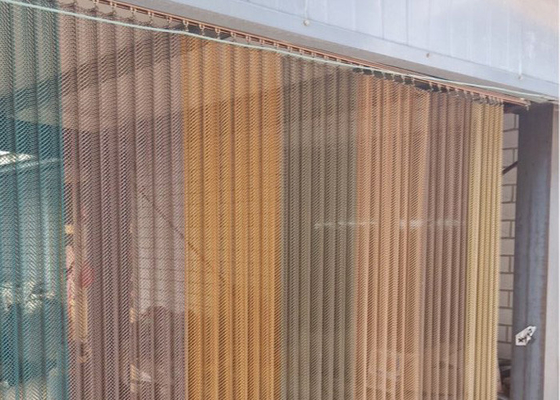 Decorativo personalizzato 1mm Metal Mesh Drapery anti ruggine per sala espositiva