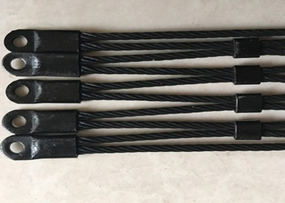 2.5mm Aviary Nero Flessibile Acciaio Inossidabile Griglia di Cavi Anti-corrosivo Anti-ruggine