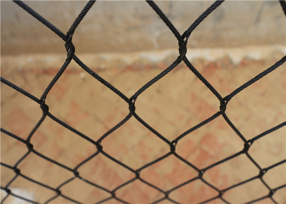 Anti cavo metallico UV dell'ossido del nero del puntale, CE tessuto della maglia dello zoo del cavo metallico approvato