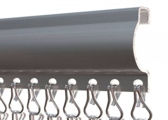 Maglia di alluminio dello schermo dell'insetto anodizzata ganci brillanti di 12MM