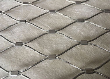 Lo stile inanellato X-tende il reticolato della rete metallica del cavo dell'acciaio inossidabile per la rottura dello zoo resistente