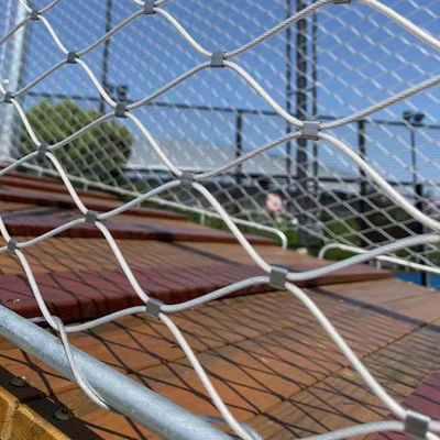 316 Flessibile Ferruled Acciaio inossidabile Wire Rope Mesh Per Zoo Cage Mesh