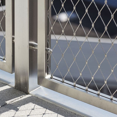 SS304 Flexible Cable Rope X-Type Infill Balustrade Protective Net
