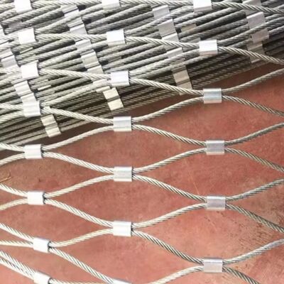 Uccelli aviaria Ferrule in acciaio inossidabile rete di filo di corda per zoo recinto recinzione di sicurezza