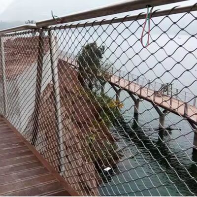 Recinzione a rete in cavo di acciaio inossidabile 316 304 per ringhiera di scale e balaustra