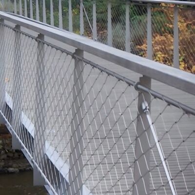 Diamante Ferrule del cavo in acciaio inossidabile rete di filo tessuto per la sicurezza del ponte