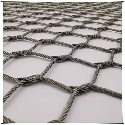 La corda annodata flessibile Mesh Type di acciaio inossidabile di 50mm X tende il cavo per lo zoo