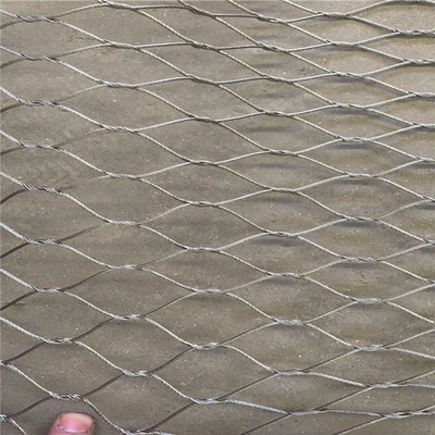 Cavo metallico tessuto su ordinazione 304 Mesh Knotted di acciaio inossidabile