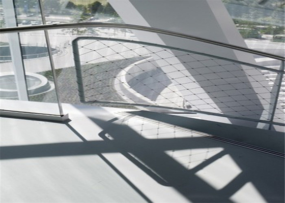 La X tende le scala del ponte di Mesh Flexible Railing Guard For della corda di acciaio inossidabile 7x19