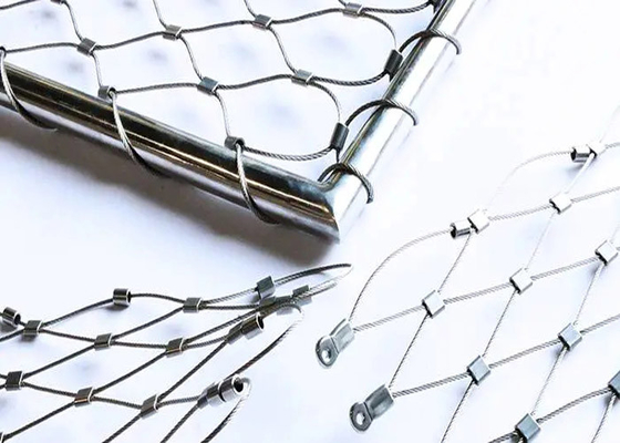 Cavo d'acciaio non d'arrugginimento Mesh Balustrade Fencing Handrail Infill