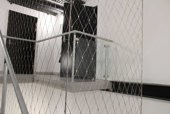 scala architettonica di Mesh Balustrade Infill Cable Netting del cavo di 25*25mm facendo uso di