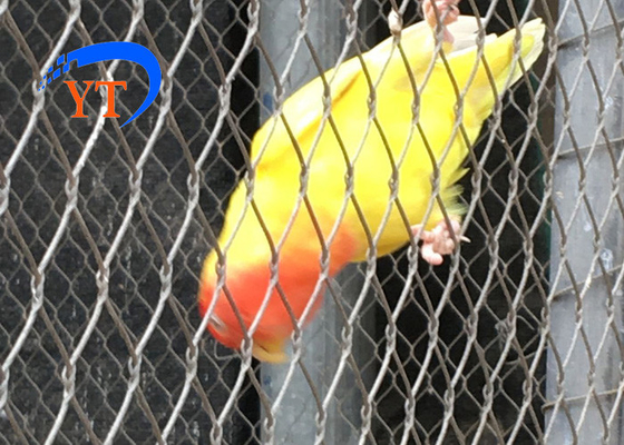 Rete metallica flessibile dell'uccelliera dell'uccello 7x7 di acciaio inossidabile per la recinzione dello zoo
