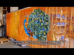 Tenda a catena color oro in alluminio anodizzato per decorazione porte